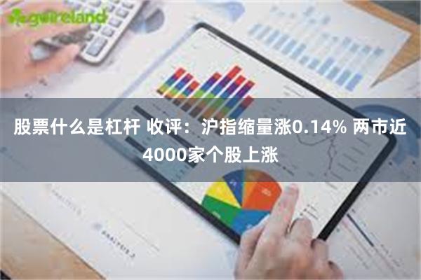 股票什么是杠杆 收评：沪指缩量涨0.14% 两市近4000家个股上涨