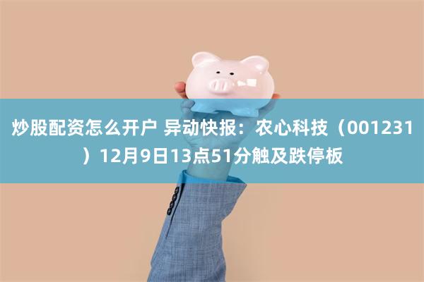 炒股配资怎么开户 异动快报：农心科技（001231）12月9日13点51分触及跌停板