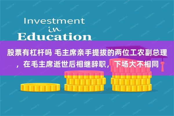 股票有杠杆吗 毛主席亲手提拔的两位工农副总理，在毛主席逝世后相继辞职，下场大不相同